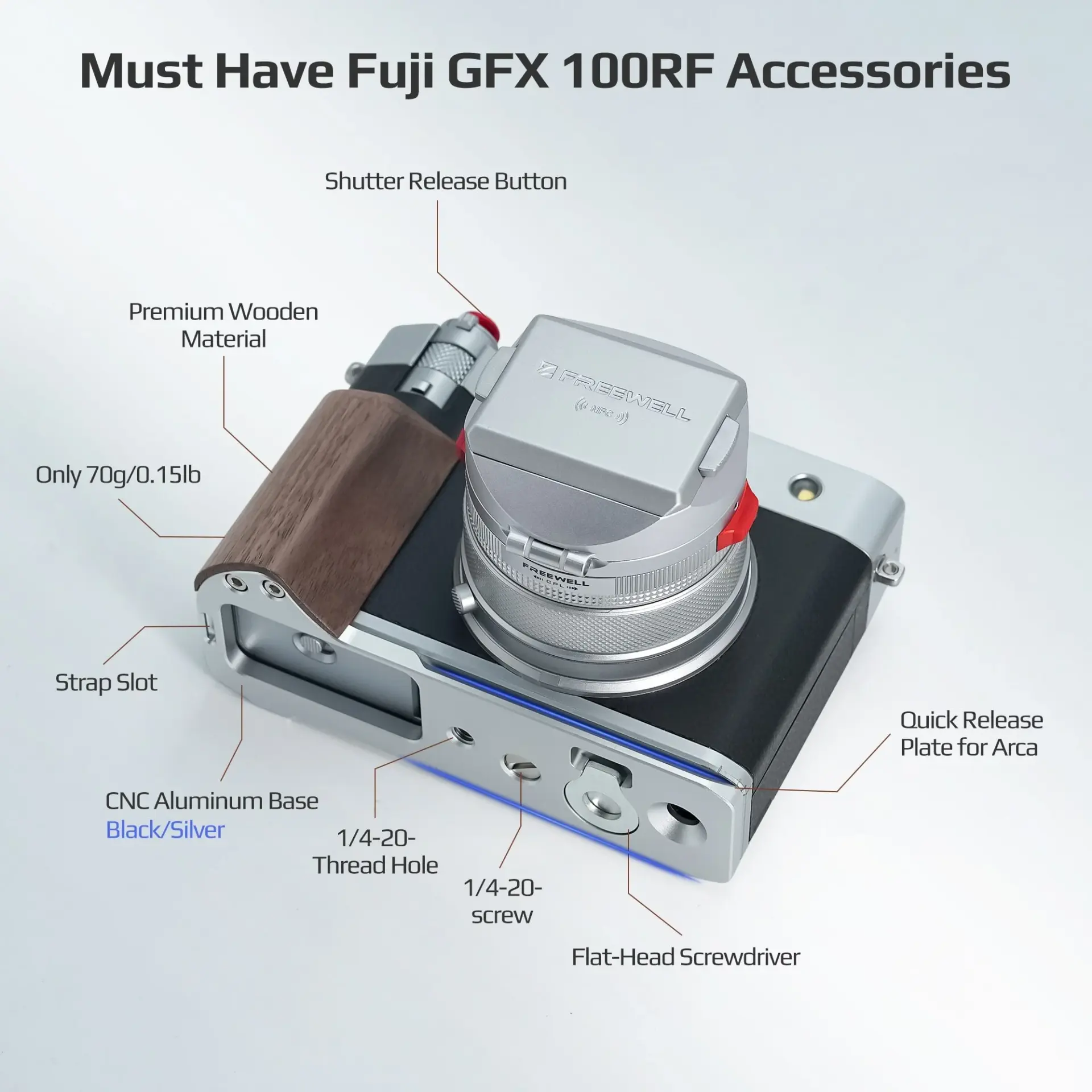 Freewell Fuji GFX100RF L Bracket Premium Grip - Thumbnail