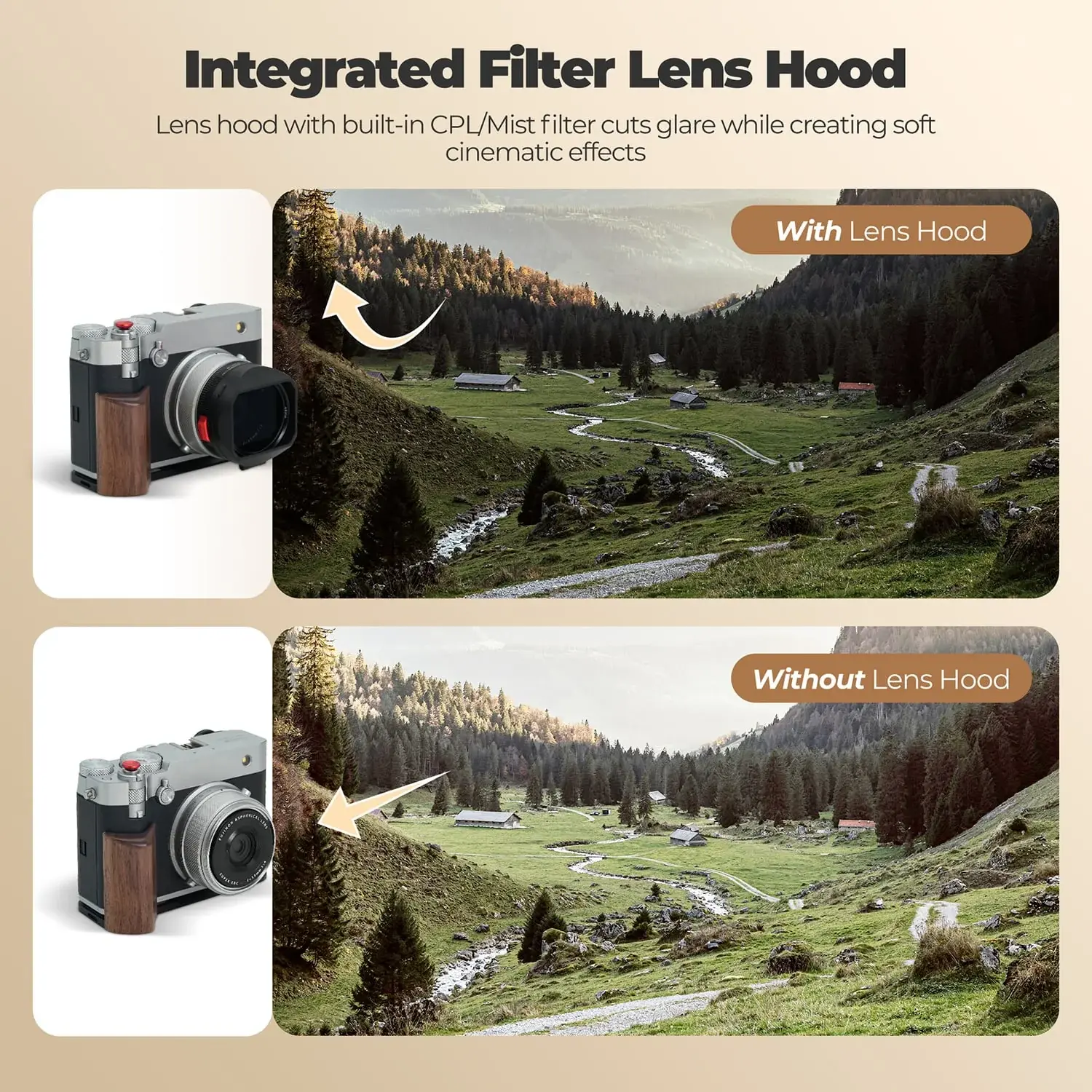 Freewell Fuji GFX100RF Real Lens Hood - Thumbnail