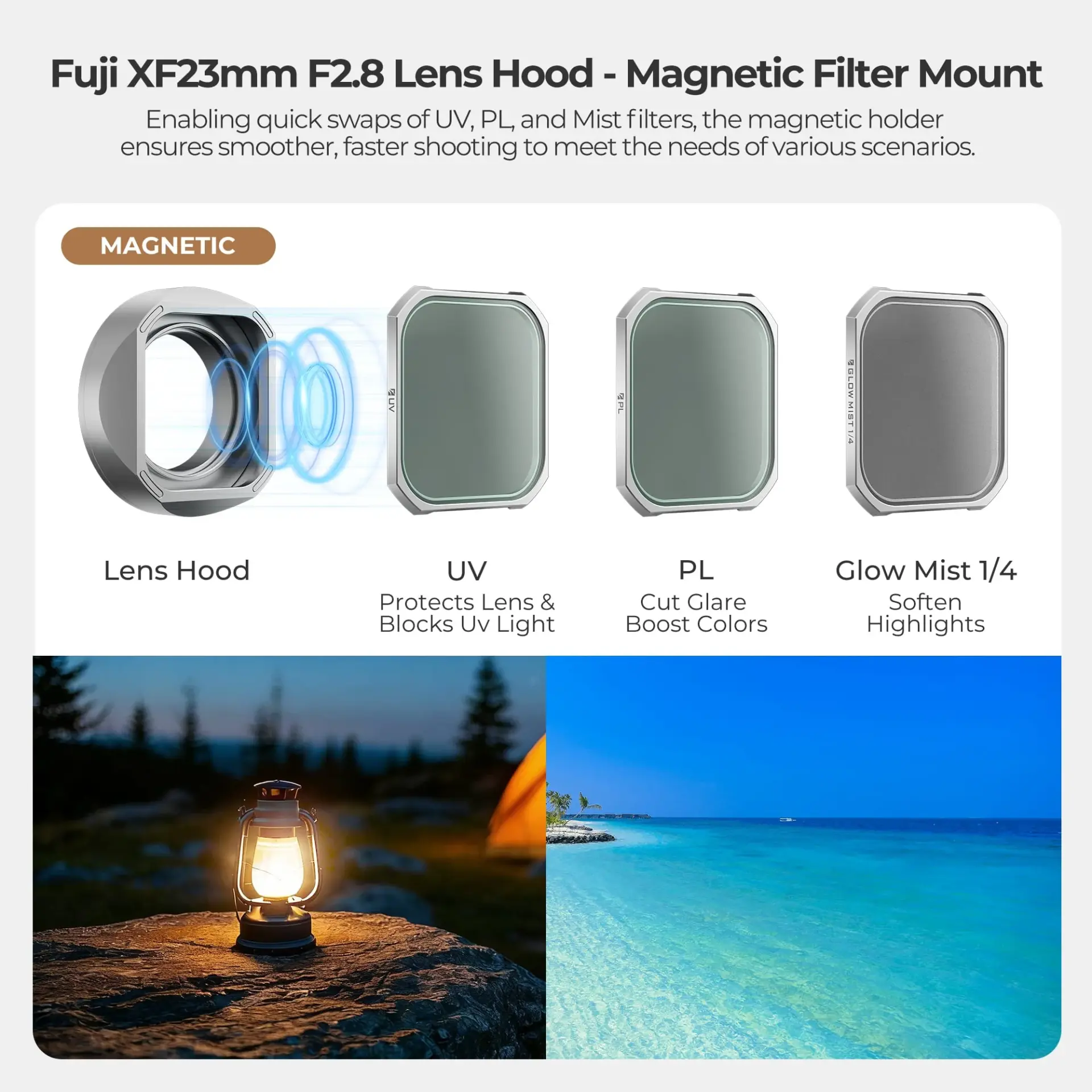 Freewell Fuji X-E5 Lens Hood (XF23mmF2.8) Gri - Thumbnail