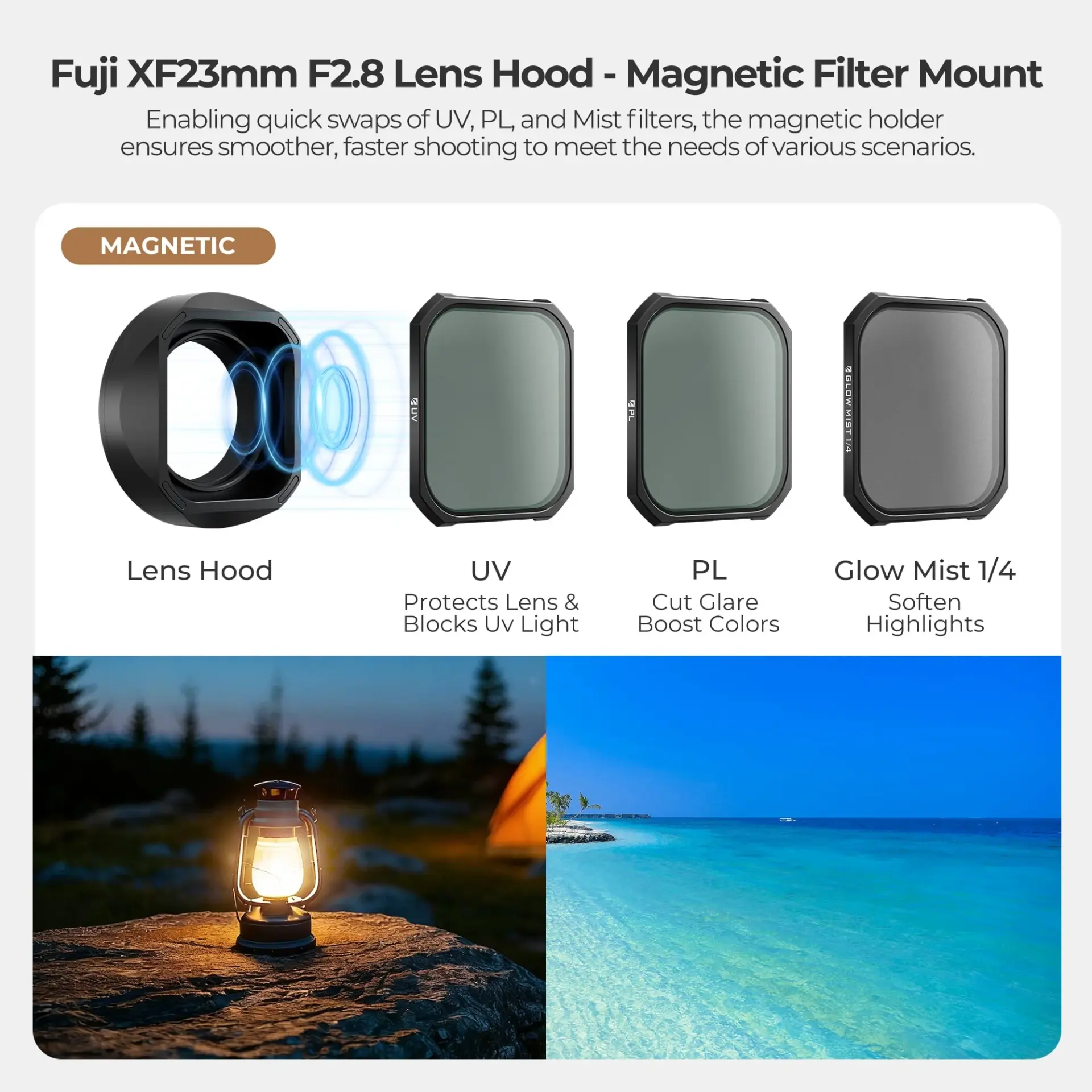 Freewell - Freewell Fuji X-E5 Lens Hood (XF23mmF2.8) Siyah (1)