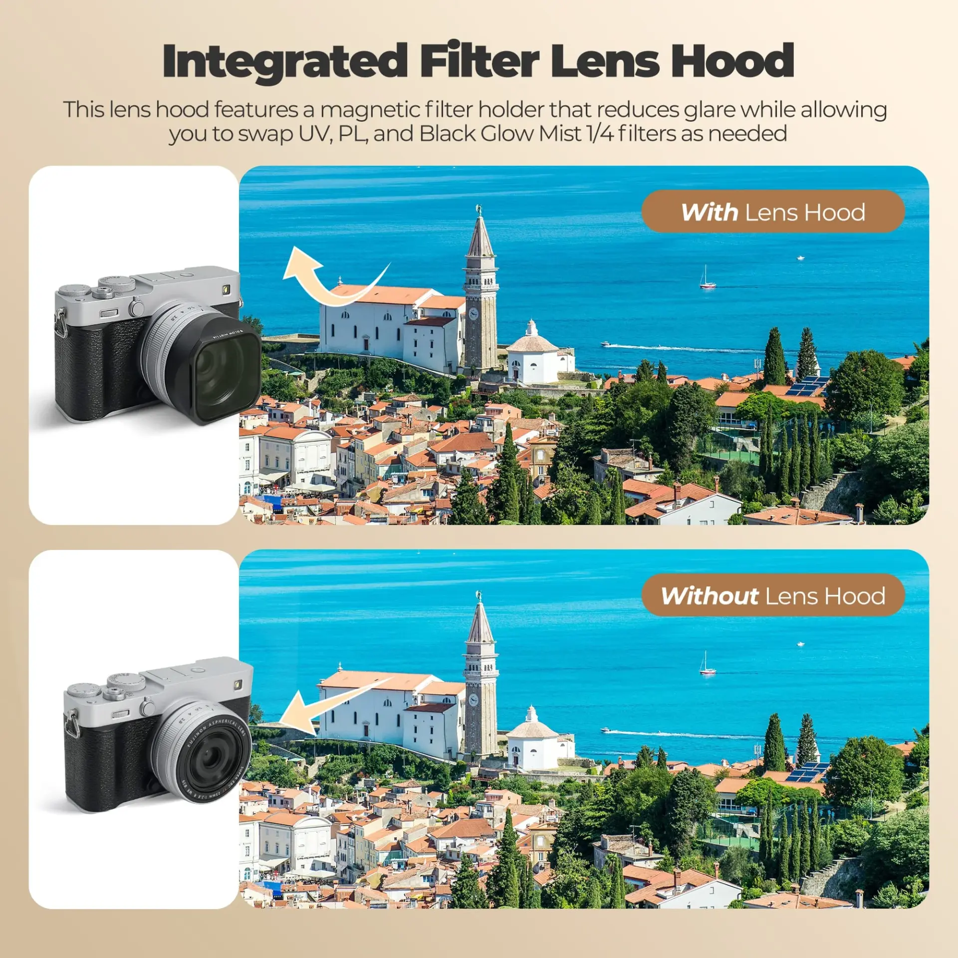 Freewell Fuji X-E5 Lens Hood (XF23mmF2.8) Siyah - Thumbnail