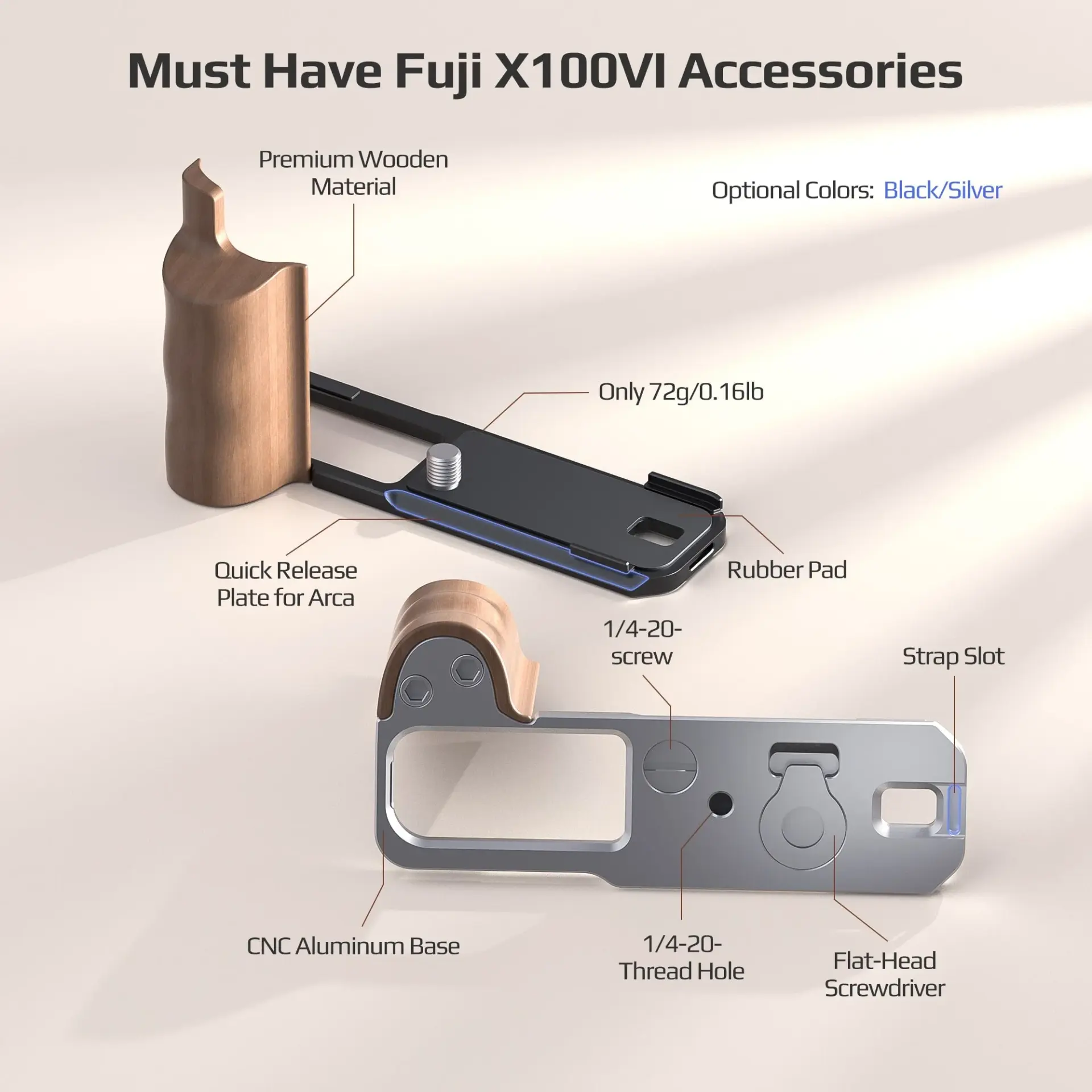 Freewell Fuji X100VI L Bracket Premium Grip
