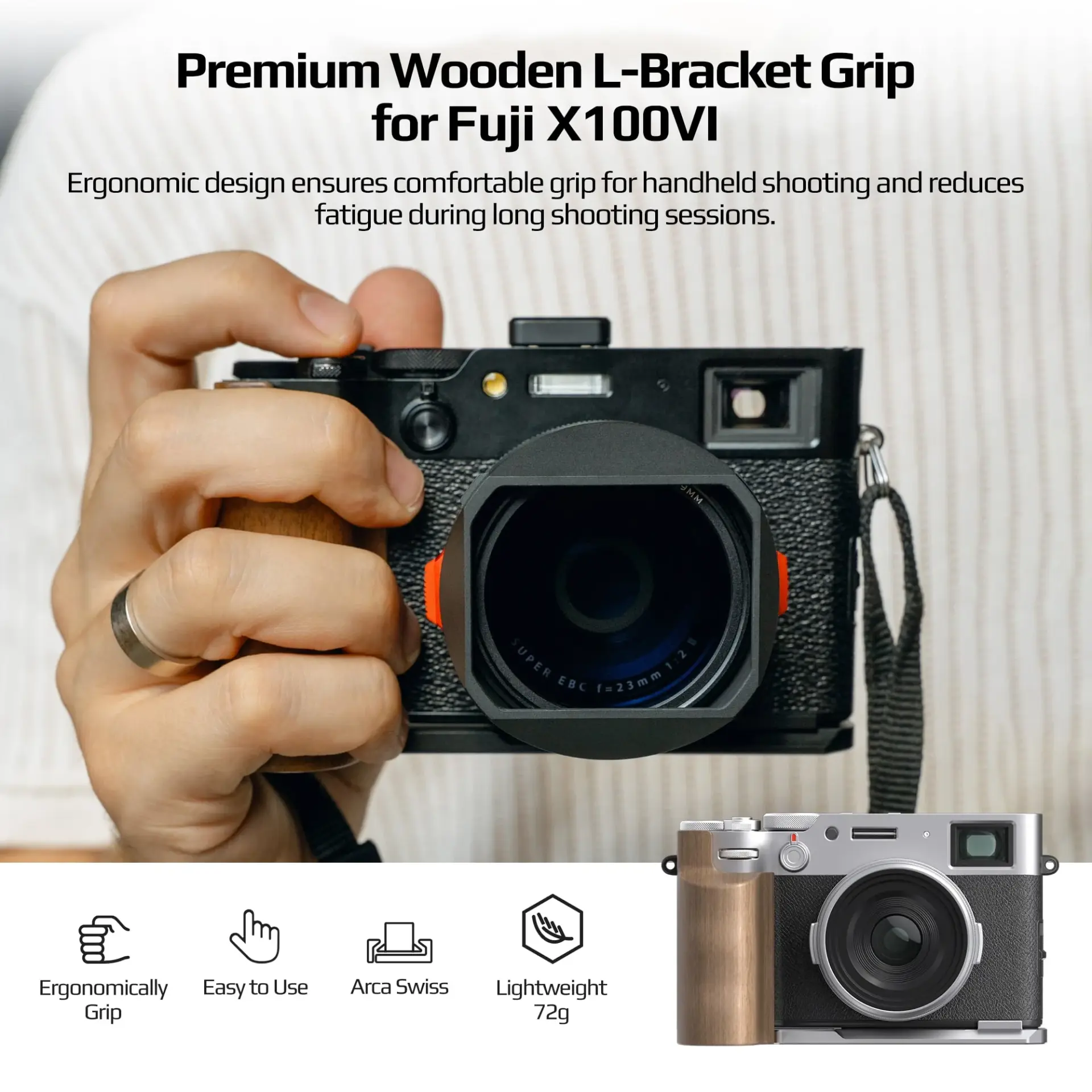 Freewell Fuji X100VI L Bracket Premium Grip