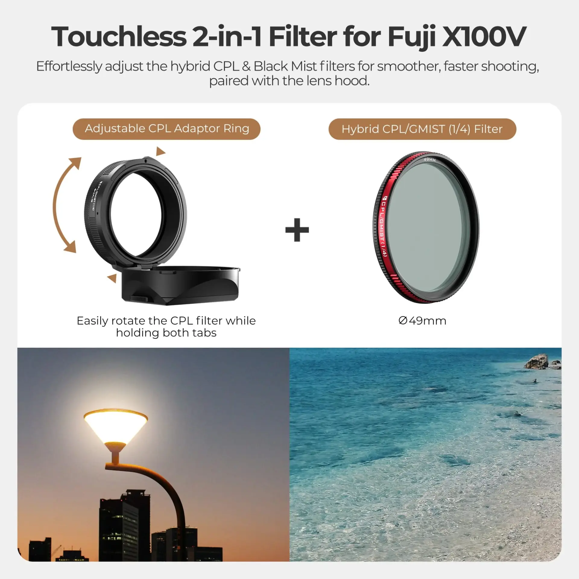 Freewell Fuji X100VI Real Lens Hood - Thumbnail