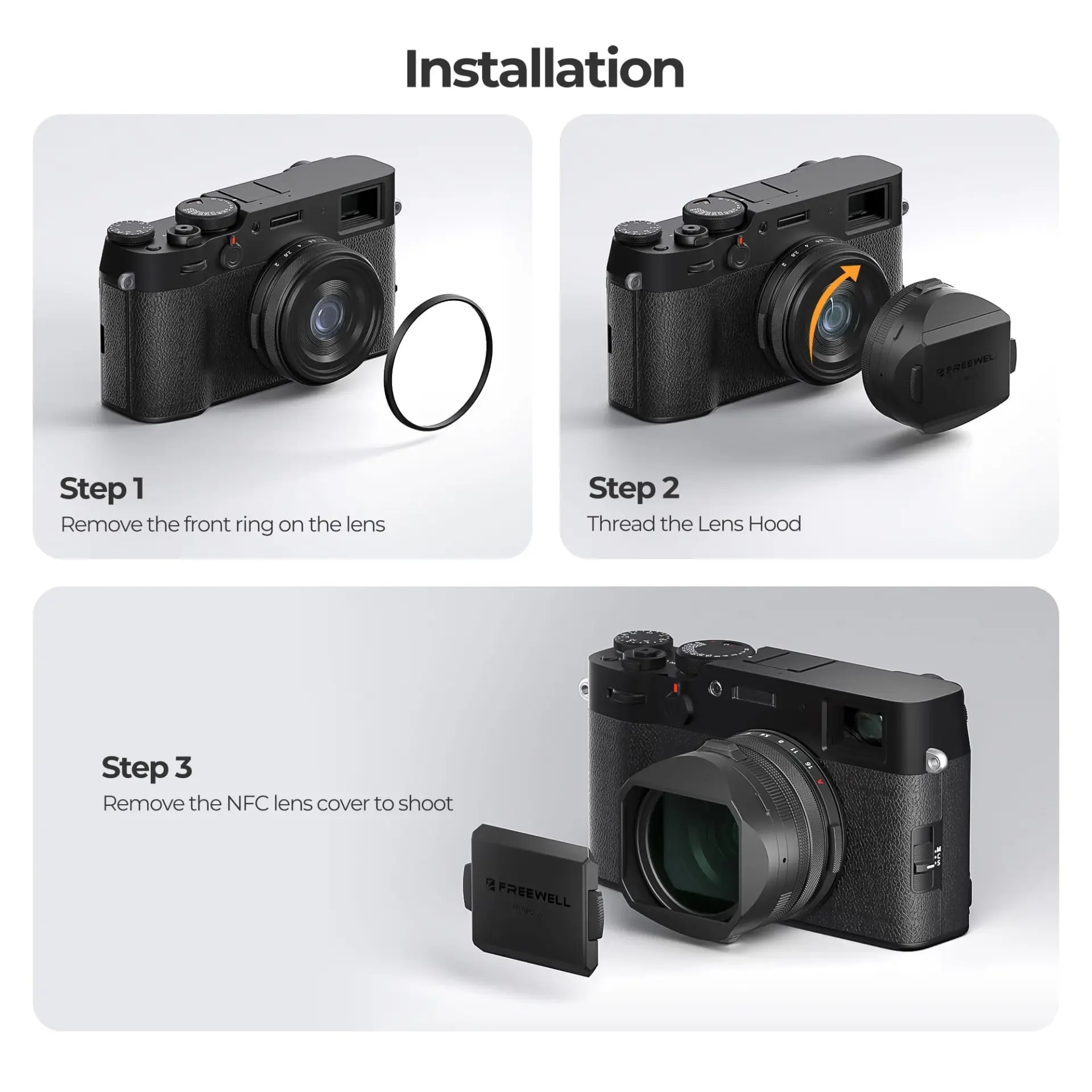 Freewell Fuji X100VI Real Lens Hood