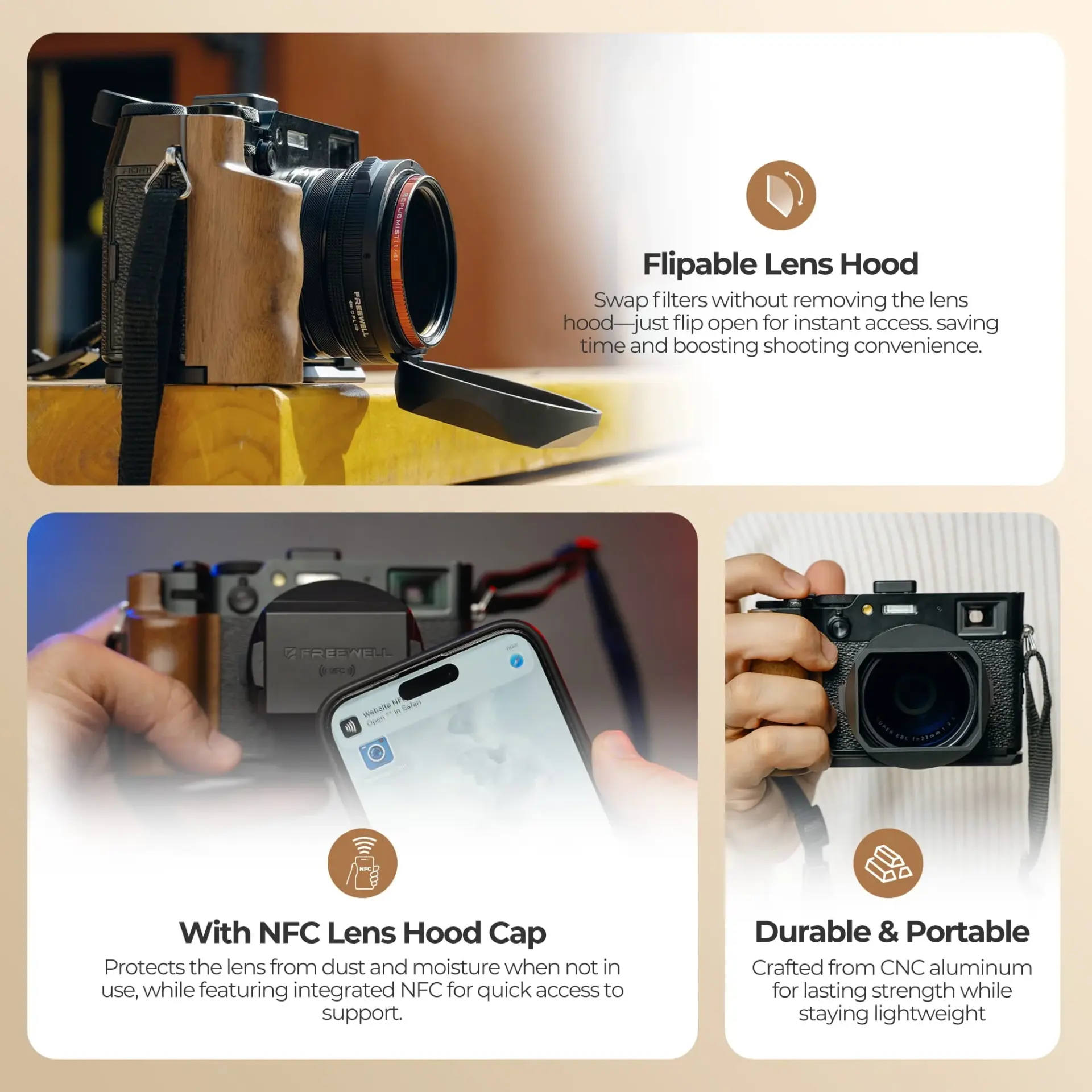 Freewell Fuji X100VI Real Lens Hood