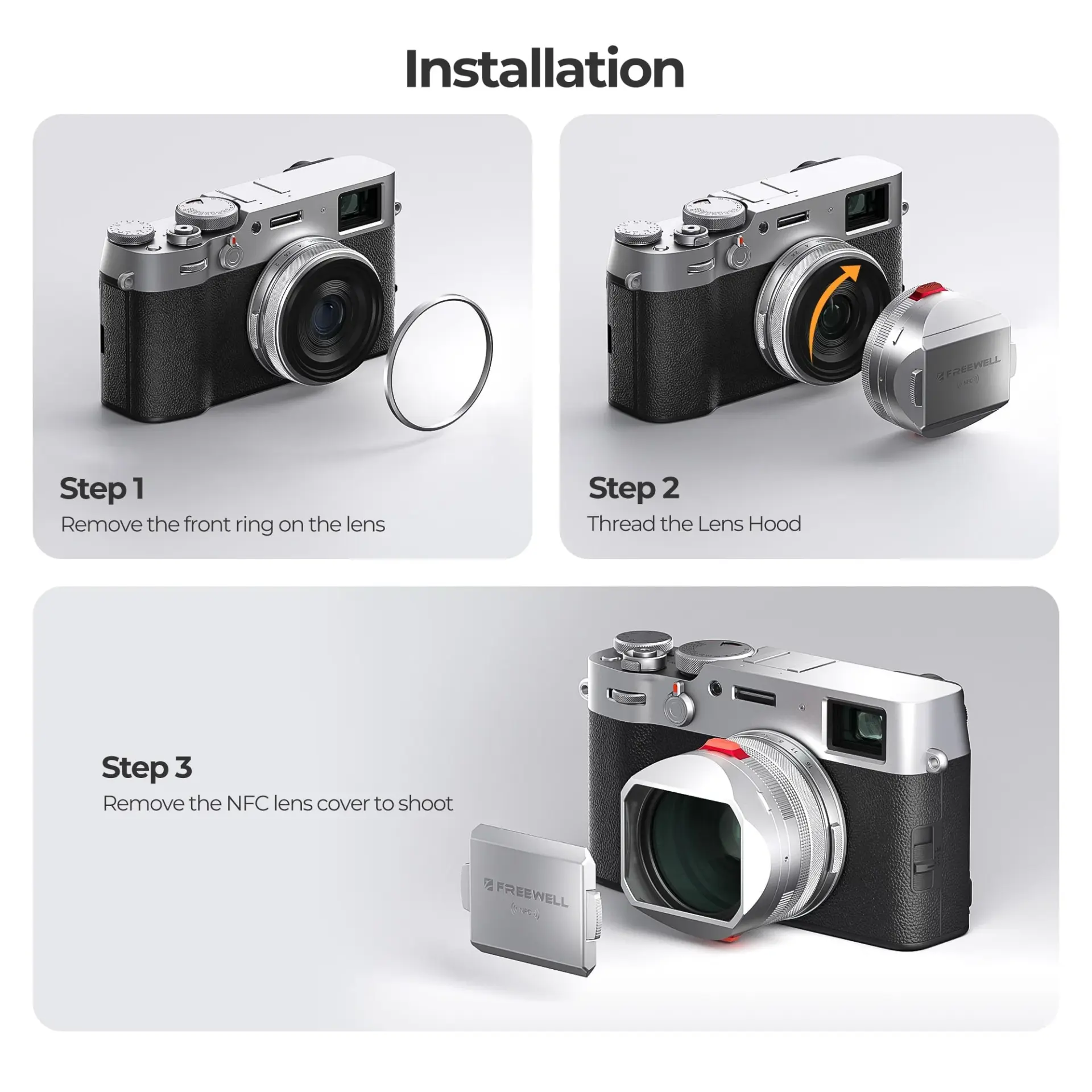 Freewell Fuji X100VI Real Lens Hood - Thumbnail