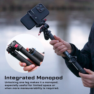 Freewell FW-T1 Carbon Fiber Real Travel Tripod - Thumbnail