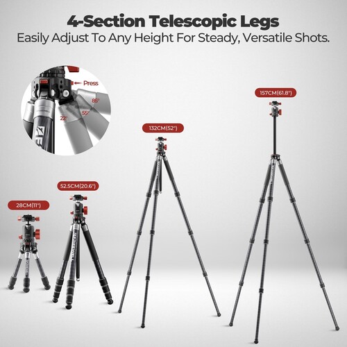 Freewell FW-T2 Çok Fonksiyonlu 5 in 1 Tripod