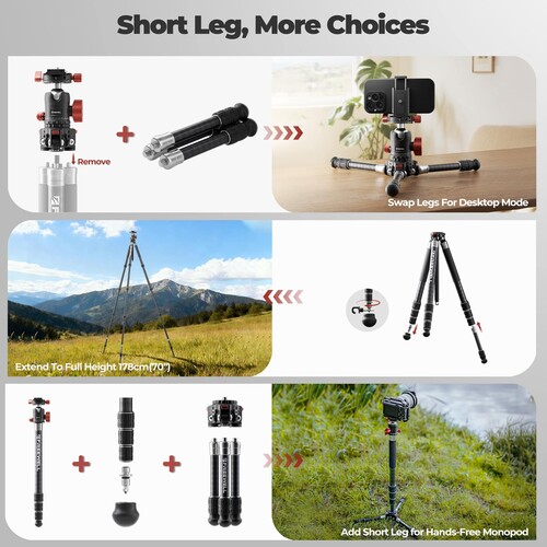 Freewell FW-T2 Çok Fonksiyonlu 5 in 1 Tripod