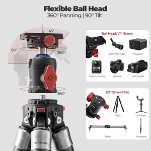 Freewell FW-T2 Çok Fonksiyonlu 5 in 1 Tripod - Thumbnail