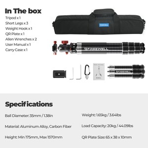 Freewell FW-T2 Çok Fonksiyonlu 5 in 1 Tripod - Thumbnail