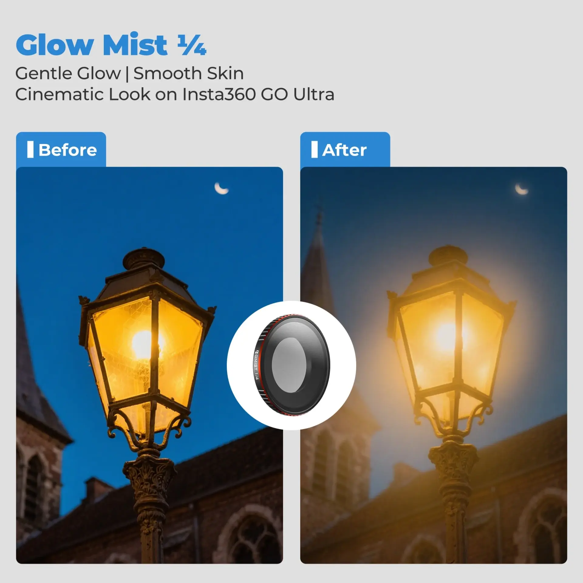 Freewell Insta360 GO Ultra Black Glow Mist 1/4 Filter - Thumbnail