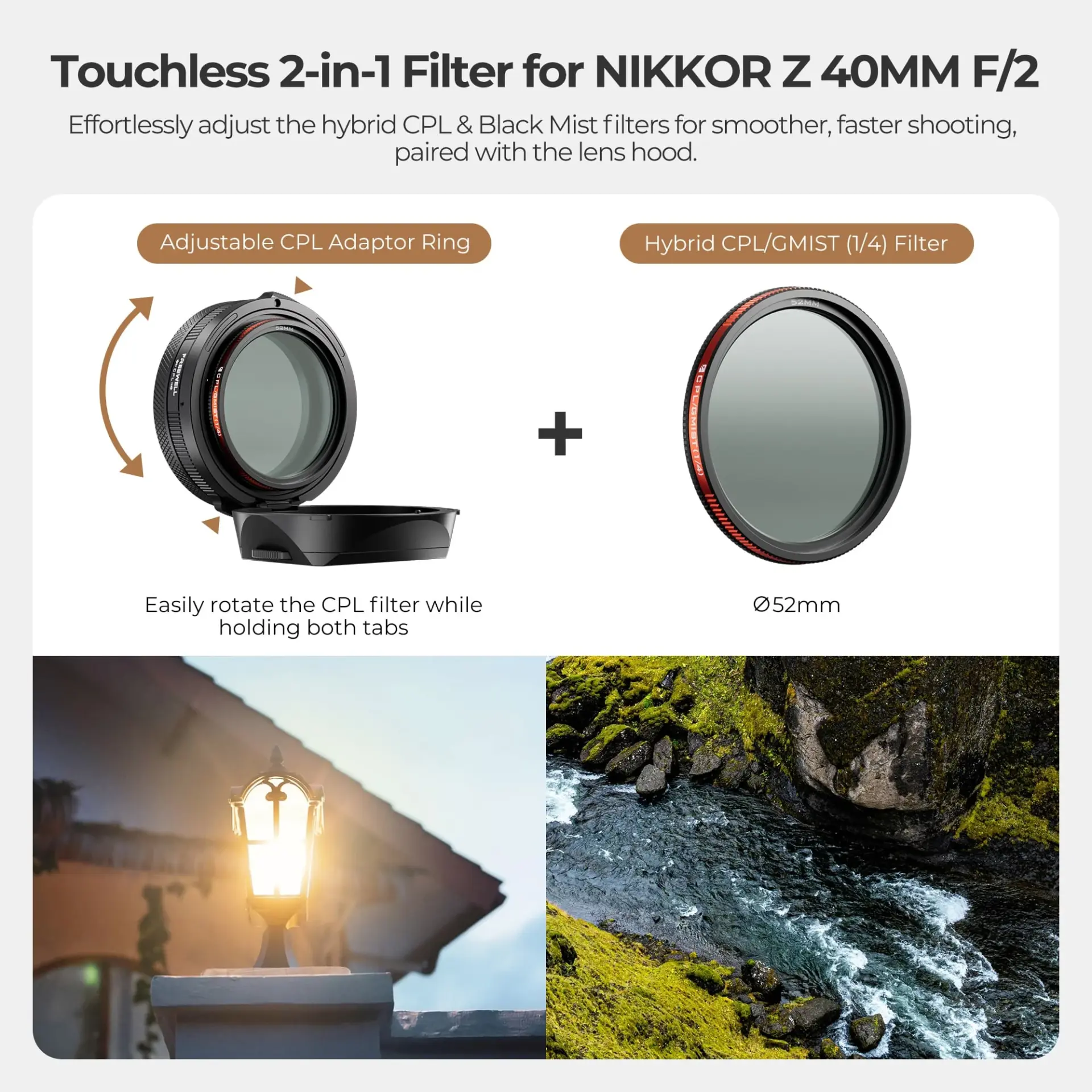Freewell Nikkor Z 40mm F/2 Real Lens Hood