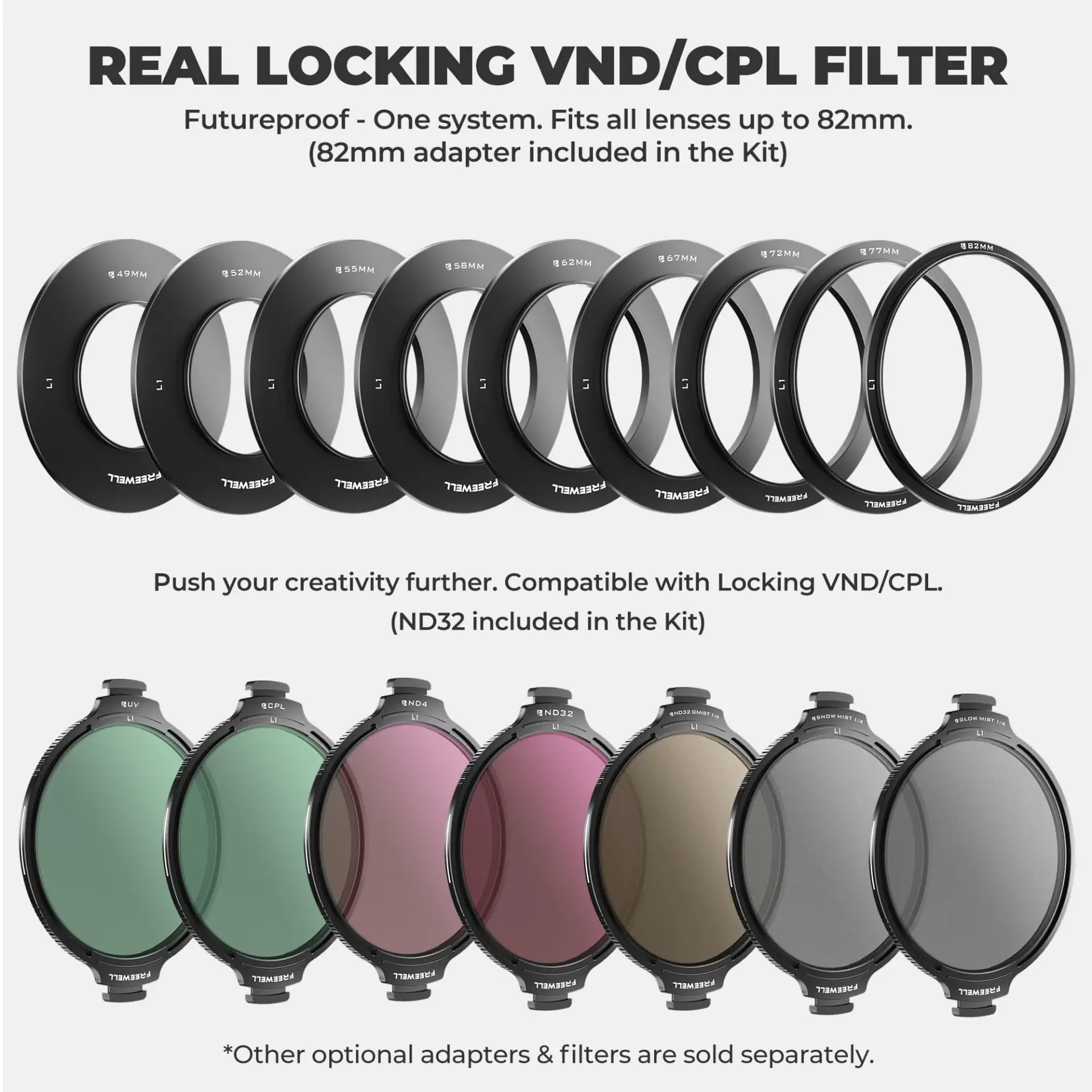 Freewell Real Locking VND/CPL Filter All Day Kit 82mm - Thumbnail