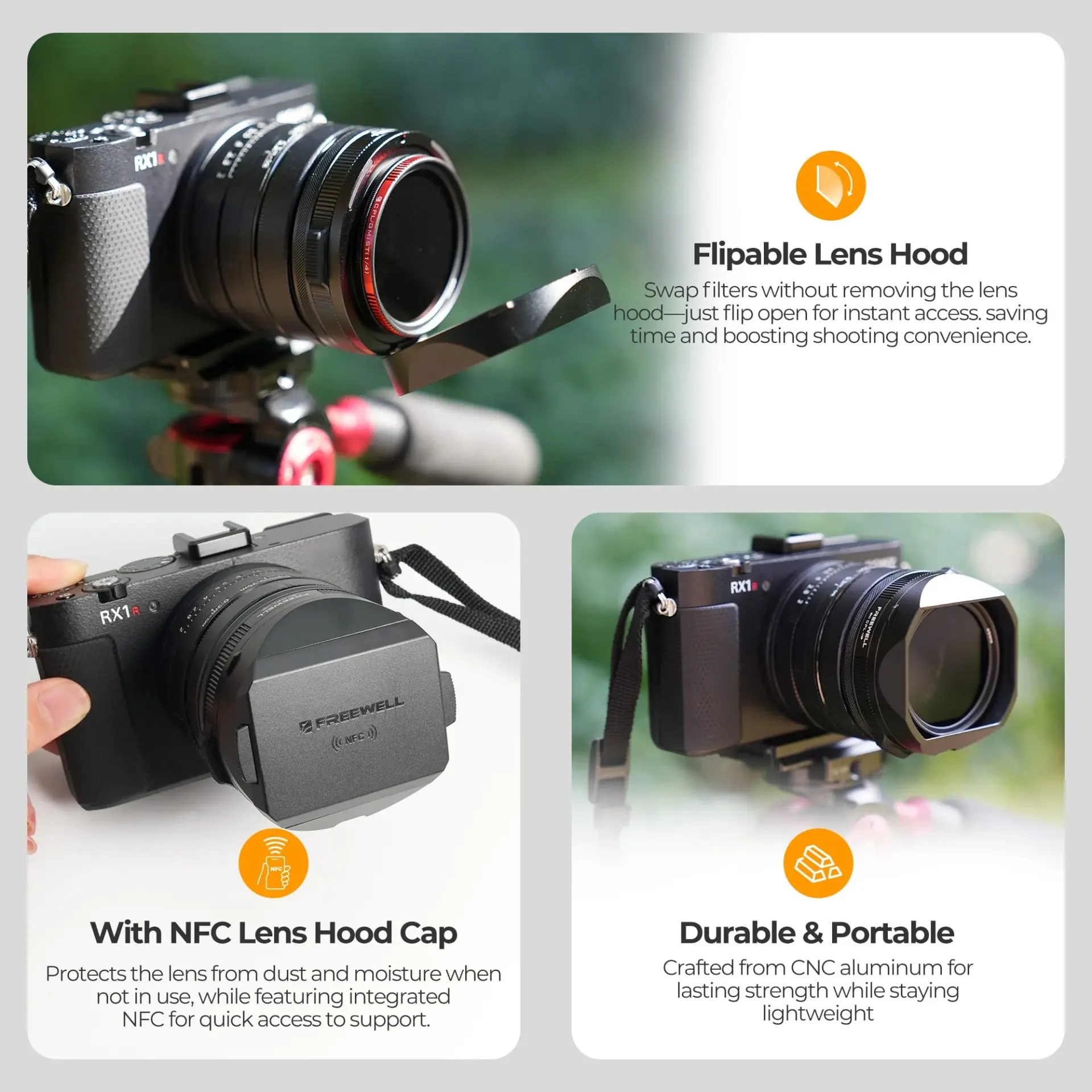 Freewell Sony RX1R III The Real Lens Hood - Thumbnail