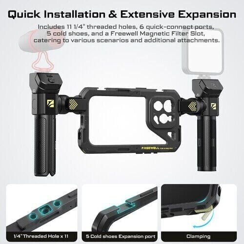 Genius Smartphone Rig Cage for iPhone 15 Pro Max