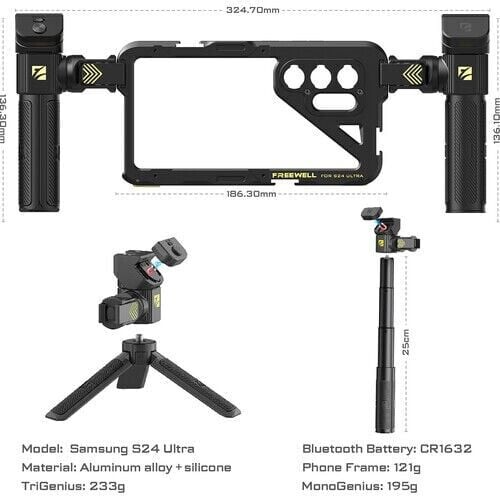 Genius Smartphone Rig Cage for Samsung S24 Ultra