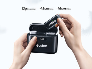 Godox WEC Kit2 2'li Kablosuz Yaka Mikrofonu - Thumbnail