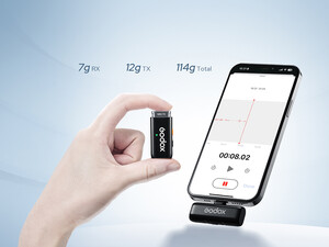 Godox WES1 Kit2 İkili Kablosuz Mikrofon (Type-C Uyumlu) - Thumbnail