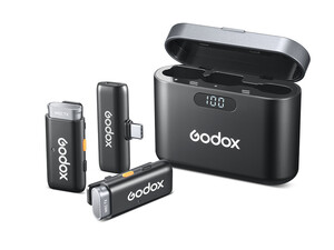 Godox WES1 Kit2 İkili Kablosuz Mikrofon (Type-C Uyumlu) - Thumbnail