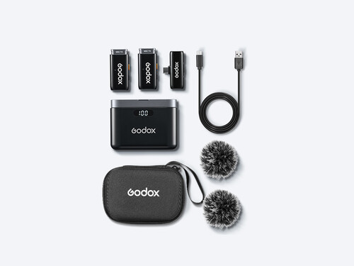 Godox WES1 Kit2 İkili Kablosuz Mikrofon (Type-C Uyumlu)