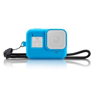 Sanger - Gopro Hero 8 Black İçin Silikon Kılıf Mavi
