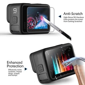 Gopro Hero 9 Black İçin Ekran Lens Koruma Seti - Thumbnail