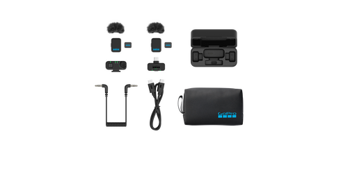 GoPro Wireless Mic Complete Kit Kablosuz Yaka Mikrofonu (2 Verici + TRS Alıcı + USB-C Alıcı + Şarj Kutusu)