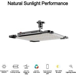 GVM 100W Esnek RGB LED Panel Işık - Thumbnail
