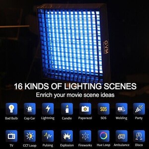 GVM 200W Esnek RGB LED Panel Işık - Thumbnail