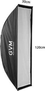 GVM 30x120CM Kolay Kurulum Gridli Softbox - Thumbnail