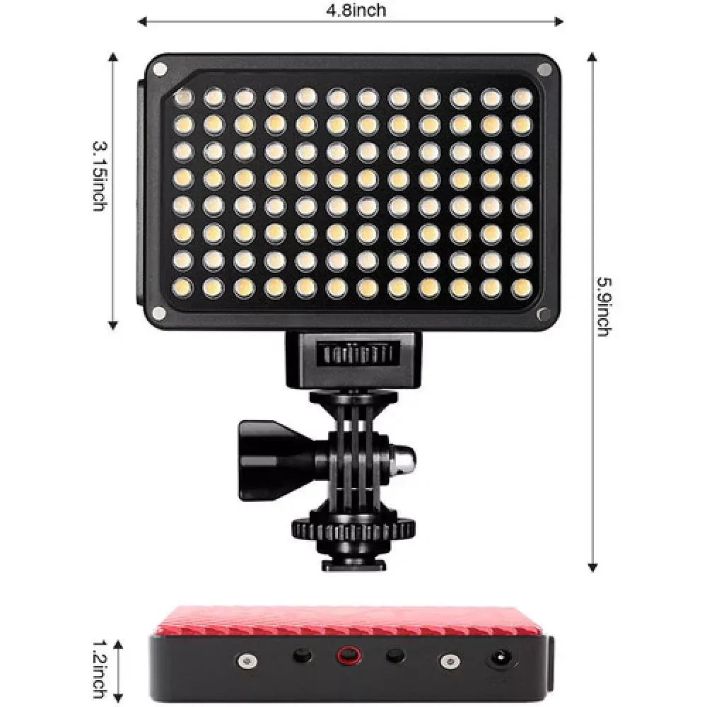 GVM 5S Bi-Color Kamera Üstü Dahili Akülü Mobil Led Işık (12x8cm) - Thumbnail