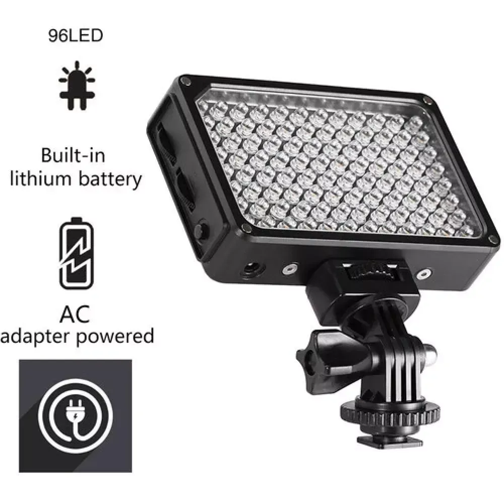GVM 5S Bi-Color Kamera Üstü Dahili Akülü Mobil Led Işık (12x8cm) - Thumbnail
