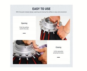 GVM - GVM 60cm Kolay Kurulum Gridli Parabolik Softbox (1)