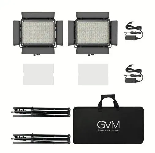 GVM - GVM 880RS 60W RGB LED Panel 2'li Işık Seti (Ayaklı&Çantalı) (1)