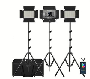 GVM - GVM 880RS 60W RGB LED Panel 3'lü Işık Seti (Ayaklı&Çantalı)