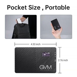 GVM 8RS RGB Kamera Üstü Dahili Akülü Mobil Led Işık (11x7cm) - Thumbnail