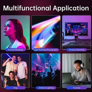 GVM 8RS RGB Kamera Üstü Dahili Akülü Mobil Led Işık (11x7cm) - Thumbnail