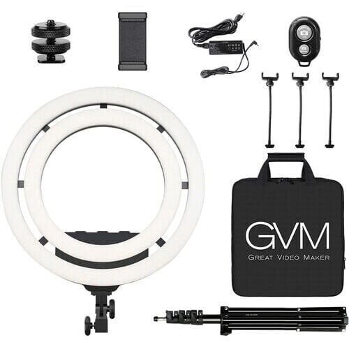 GVM Bi-Color & RGB LED Soft Double Ring Light (18'')