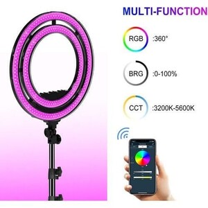 GVM Bi-Color & RGB LED Soft Double Ring Light (18'') - Thumbnail