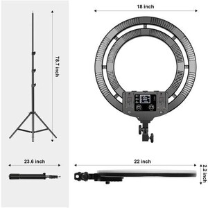 GVM Bi-Color & RGB LED Soft Double Ring Light (18'') - Thumbnail