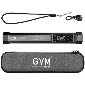 GVM BX8C RGB 30cm 8W Dahili Akülü LED Tüp Işık - Thumbnail