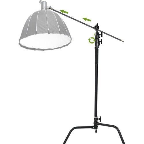 GVM C320 320cm C-Stand & Grip Arm Kit(130cm) (Siyah)