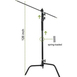 GVM C320 320cm C-Stand & Grip Arm Kit(130cm) (Siyah) - Thumbnail