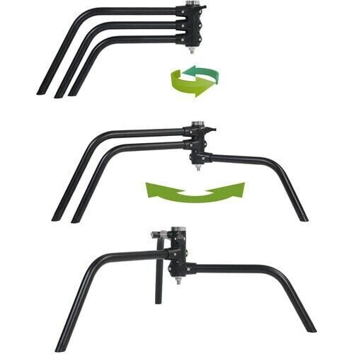 GVM C320 320cm C-Stand & Grip Arm Kit(130cm) (Siyah)