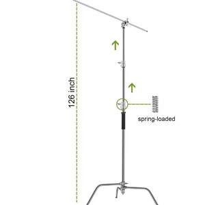 GVM C330 320cm C-Stand & Grip Arm (130cm) Kit (Çelik) - Thumbnail