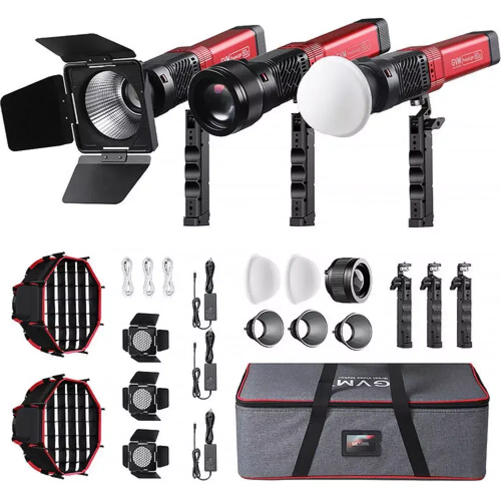 GVM PD60C 60W RGB Dahili Akülü 3'lü LED Işık Seti - Thumbnail