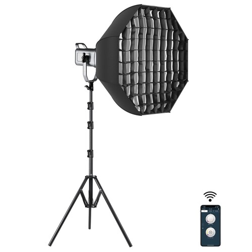 GVM PR150DBi-Color LED Video Işığı Ayaklı Softbox Set