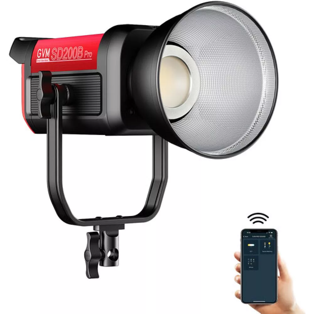 GVM Pro SD200B Bi-Color LED Video Spotlight COB Monolight with Lantern Softbox- Set 2 - Thumbnail